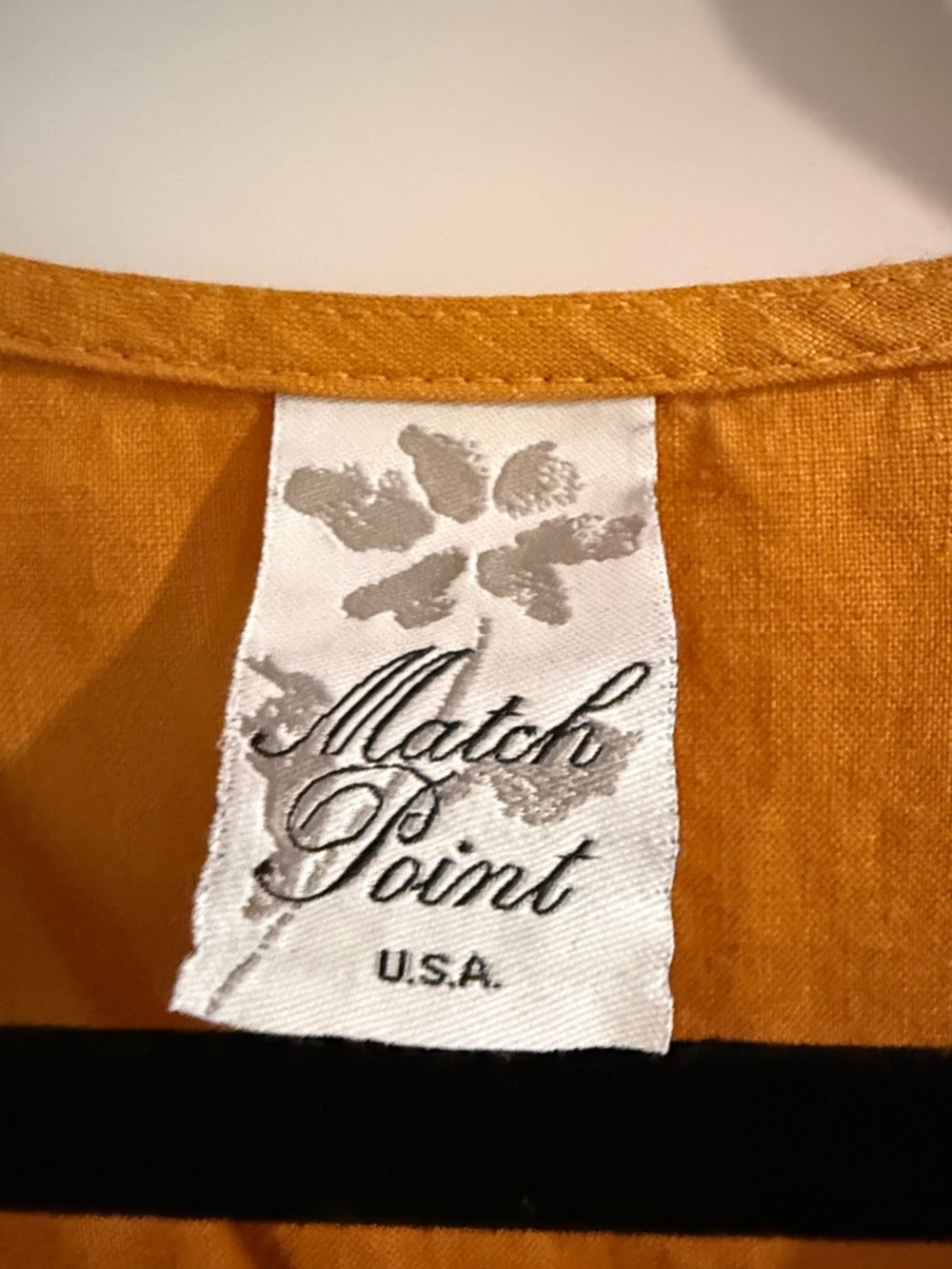 Mustard Yellow Linen Mini Dress with Ruffle Hem - Picture 2 of 6